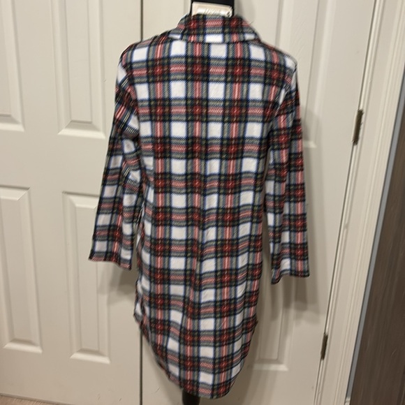 Ink & Ivy Plaid Microfleece Sleep Shirt - Picture 6 of 8